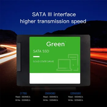 Verde SSD 250GB Intern Solid Danza de 500GB, 1TB, 2TB 3D NAND SATA3 2.5