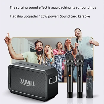 VIWU Audio în aer liber, Dans Pătrat KTV Difuzor Bluetooth Portabil de Muzică Centru de Bas Difuzor cu Volum Ridicat fără Fir Bluetooth Audio - Imagine 2  