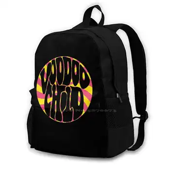 Voodoo Child Femei Barbati Adolescenti Laptop Călătorie Ghiozdane Bold As Love Voodoo Child Pictograma De Muzică De La Woodstock - Imagine 1  