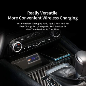 Wireless Incarcator Auto Pentru Mazda CX-5 CX5 2017-2021 QC3.0 Încărcare Rapidă Cu Port USB 36W QI Wireless de Încărcare Telefon Pad - Imagine 2  