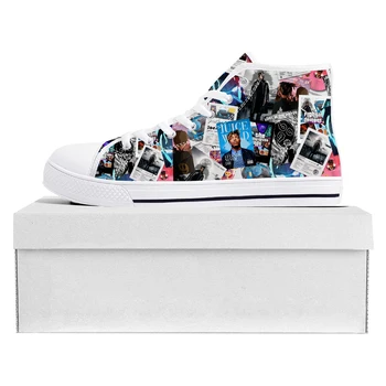 Wrld 999 Hip Hop Rapper Suc Mare De Top De Înaltă Calitate Adidasi Barbati Femei Adolescent Canvas Sneaker Pereche De Pantofi Pantof Alb - Imagine 1  