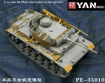 Yan Model PE-35010 Scara 1/35 Foto-Piese Gravate pentru Pz.Kpfw.III Ausf.M (pentru TAKOM 8002) - Imagine 2  