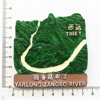 Yarlung Zangbo Râu Magnet de Frigider,Creative,de Călătorie,de a Comemora,Meșteșuguri,3D,Ornamente,Magnetism,Materiale de Rășină,Frigider Sticke - Imagine 1  