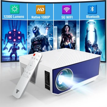 ZDK GC05 LCD Proiector Full HD 1080P Nativ WiFi Audio și Video Portabile Cu Dispozitive de Control de la Distanță Ecran de cinema de Casa - Imagine 1  