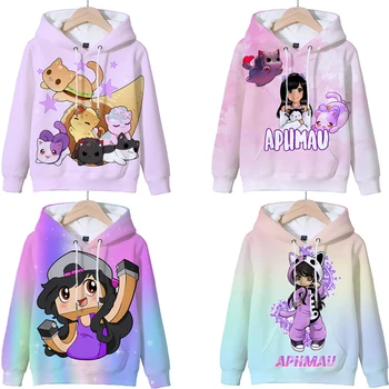 Îmbrăcăminte pentru copii Aphmau de Desene animate de Imprimare Hanorace Colorate Tricou Copii Pulover Baieti Fete Toamna Topuri cu Maneci Lungi Hoody Haina - Imagine 1  