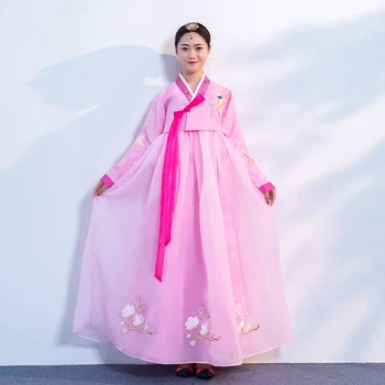 Îmbrăcăminte Tradițională Coreeană Hanbok Dans Vechi Costum De Scenă Retro Curtea Rochie Eleganta Printesa De Nunta Petrecere - Imagine 1  