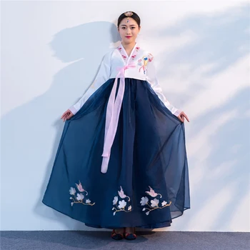Îmbrăcăminte Tradițională Coreeană Hanbok Dans Vechi Costum De Scenă Retro Curtea Rochie Eleganta Printesa De Nunta Petrecere - Imagine 2  