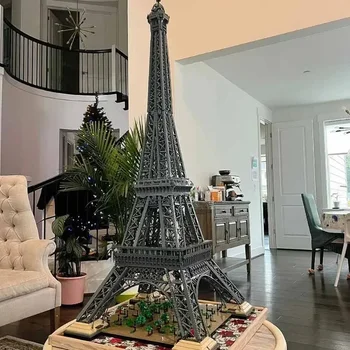 În Stoc Fierbinte De Vânzare 10001 Buc Paris Turnul Bloc Cărămizi De Construcție Set 10307 Jucării Pentru Băiat Adulți Ziua De Nastere Cadou De Crăciun - Imagine 2  